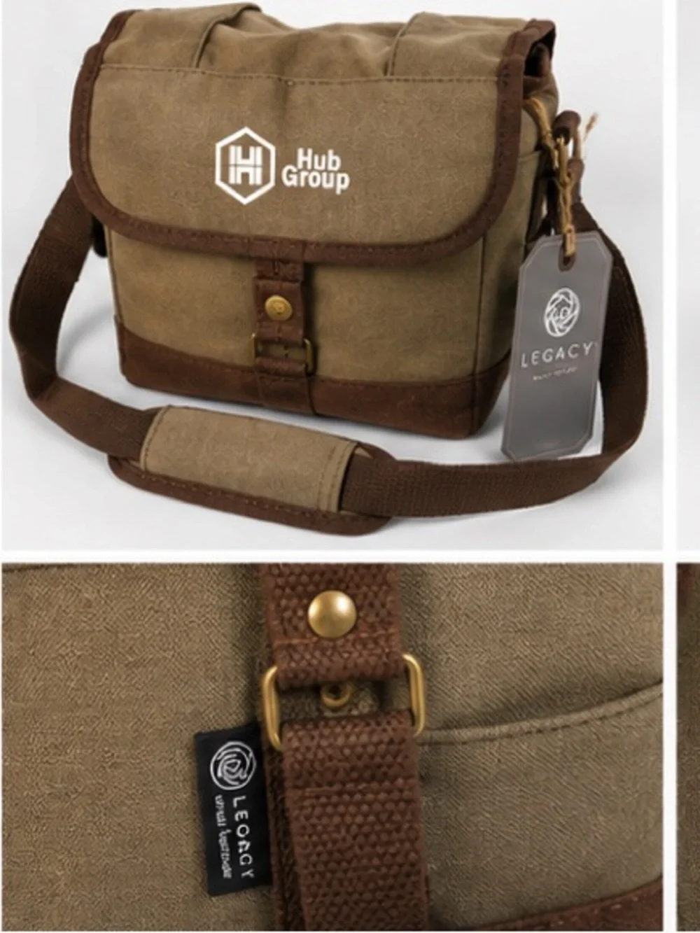 6-Pack Canvas Cooler Shoulder Bag w/ Bottle Opener